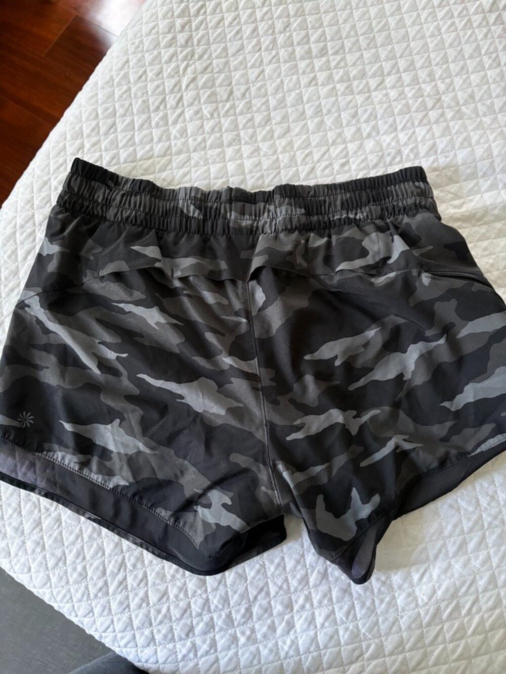 Athleta Black Camo Running Shorts | 3" | Women's Size S - Picture 3 of 3